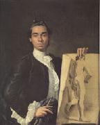 Melendez, Luis Eugenio Portrait of the Artist Holding a Life Study (mk05) oil painting artist